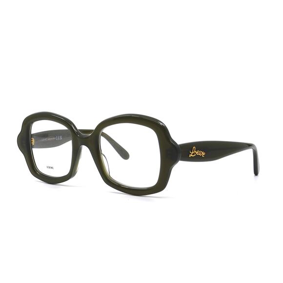 NEW LOEWE LW450066I 096 Eyeglasses – Green Acetate Frame Women – 100% Authentic - Picture 3 of 11